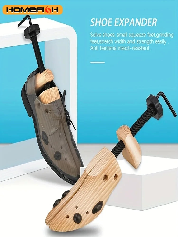 1Pc Shoe Stretcher Women and Men's Shoe Widener  Wooden Expander for Wide Feet, Bunions or Calluses Wooden Shoe Stretcher