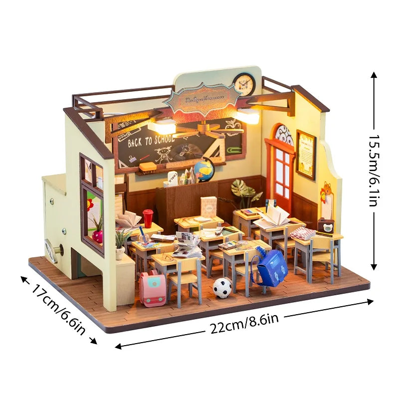 Miniature 3D Wooden Puzzle Dollhouse – 18 Designs