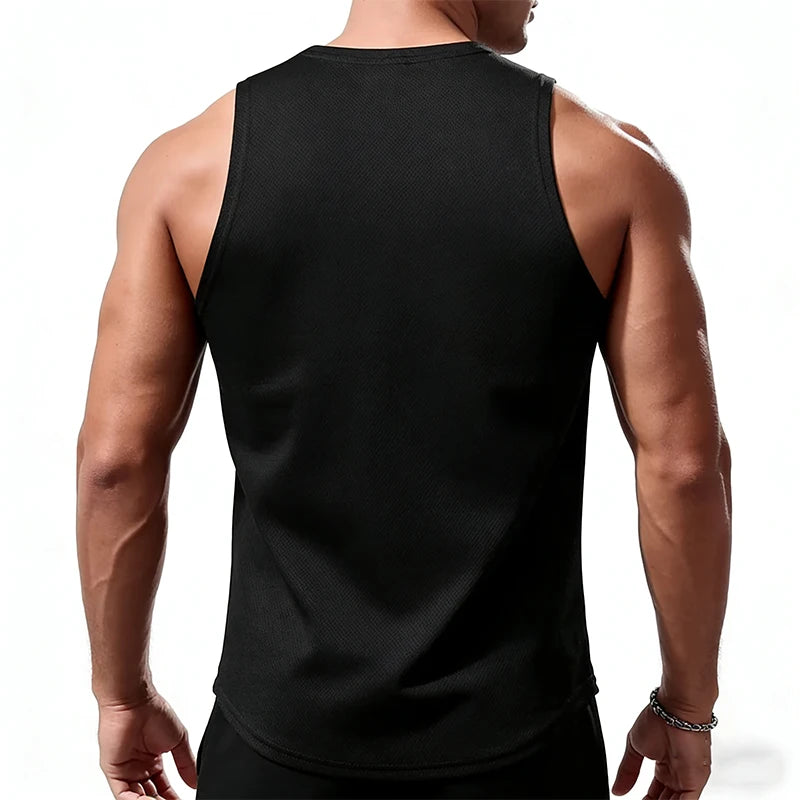Men Sport Vest Summer Quick Dry Training Tanktop Workout Gym Singlets Man Fitness Tops Sleeveless Shirt Tee Running Tank Top Men