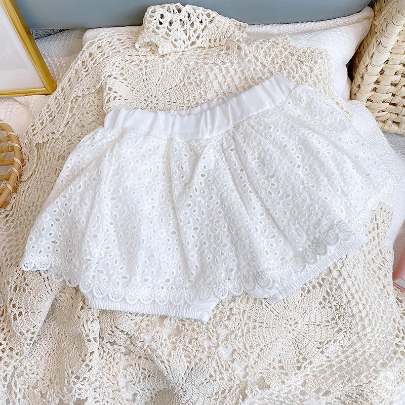 Baby Girls' Lace Vest & Shorts Set | Noir Belle