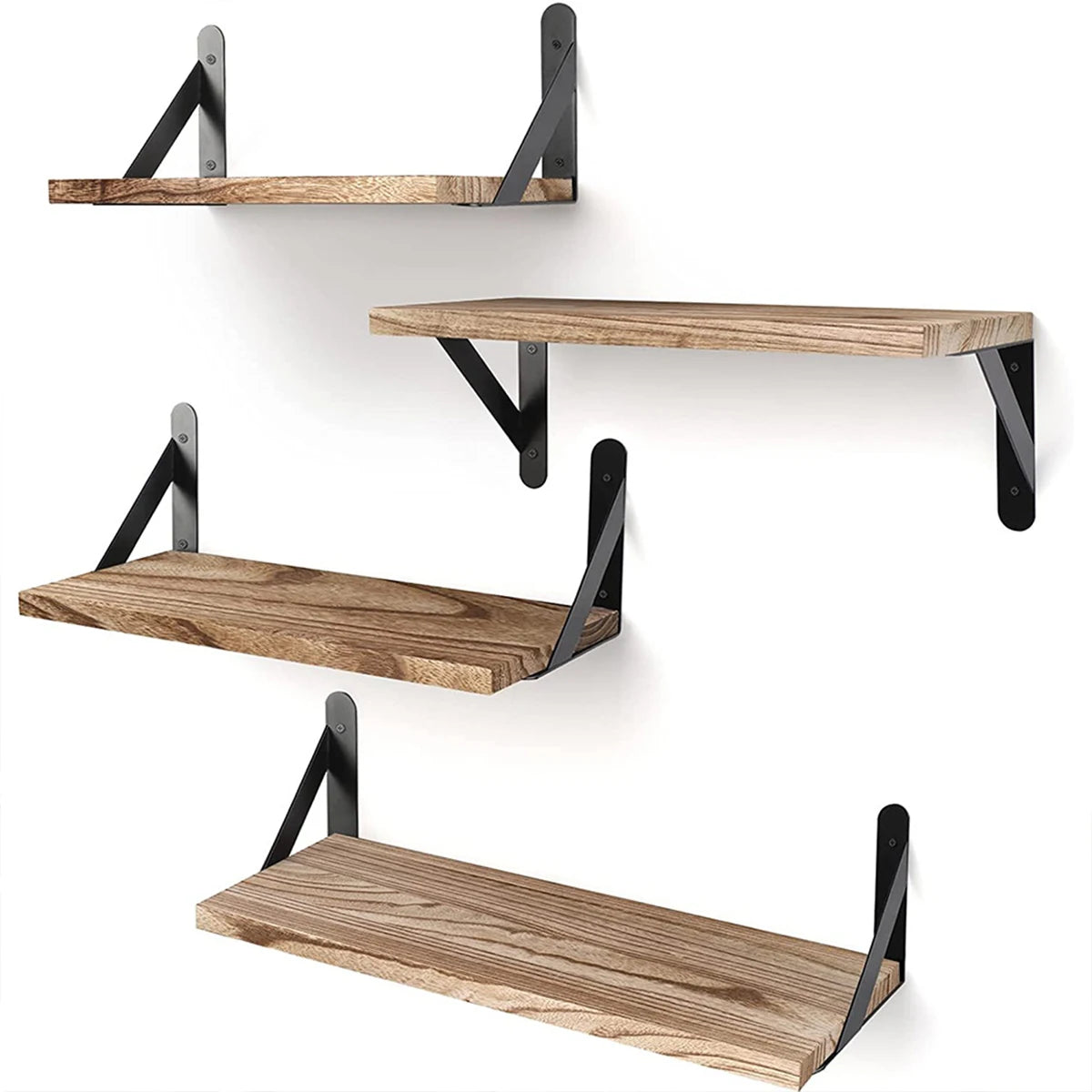 Floating Wood Wall Shelves – Mounted Display & Storage