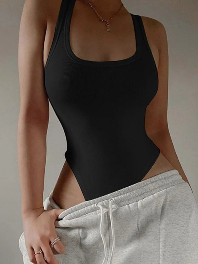 Women's Knit Sleeveless Bodysuit Top