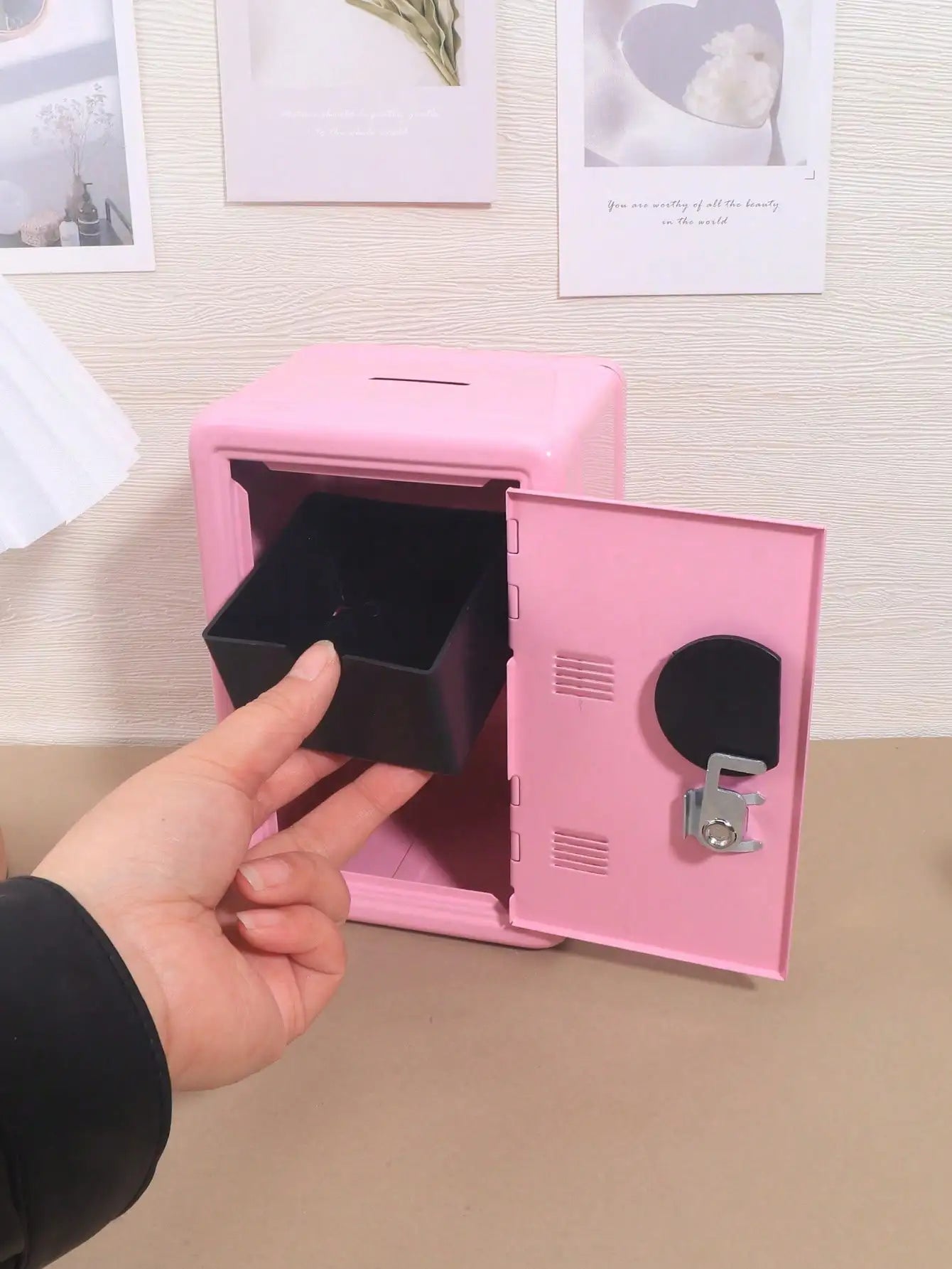 Home Mini Safe - Small Lockable Storage Box With Combo & Key, Protects Valuables, Cash, Documents & Personal Jewelry
