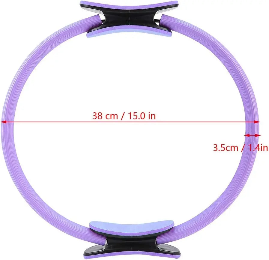 Yoga Pilates Ring Durable Non-Slip Exercise Circle Magic Exercise Circle with Dual Grip for Thigh Pelvic Floor Muscle Training