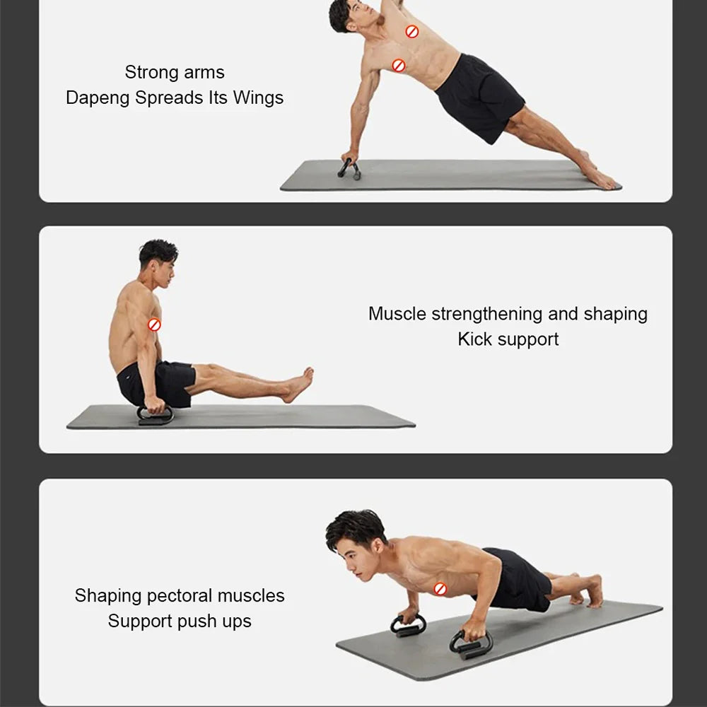 1pair S Shape Floor Chest Workout Equipment Foam Handles Chest Fitness Equipment Anti Slip Home Fitness Chest Training Equipment