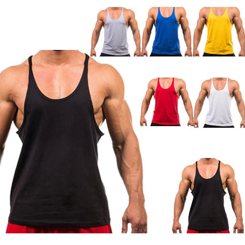 2025 New Bodybuilding Brand Jogger Gym Singlet Training Bodybuilding Tank Top Vest Shirt Sleeveless Fitness Cotton Shirt For Men