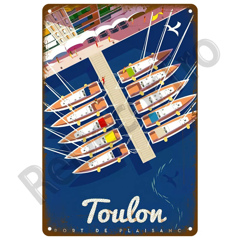 Metal Beach Bar Surf Club Tin Sign – Summer Wall Art