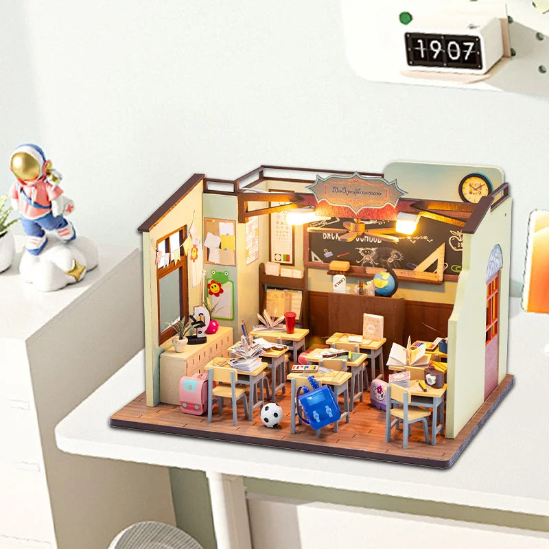 Miniature 3D Wooden Puzzle Dollhouse – 18 Designs