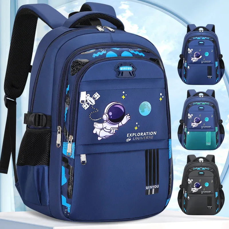Kids' Astronaut Waterproof School Backpack – 2 Sizes, 3 Colors