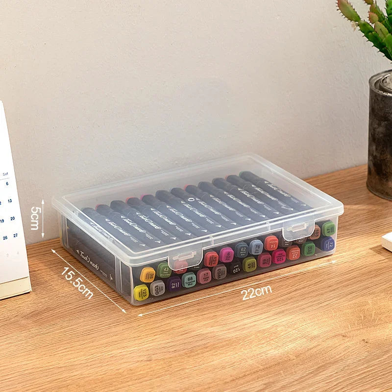 Clear Plastic High-Capacity Pencil Case – S & M Sizes