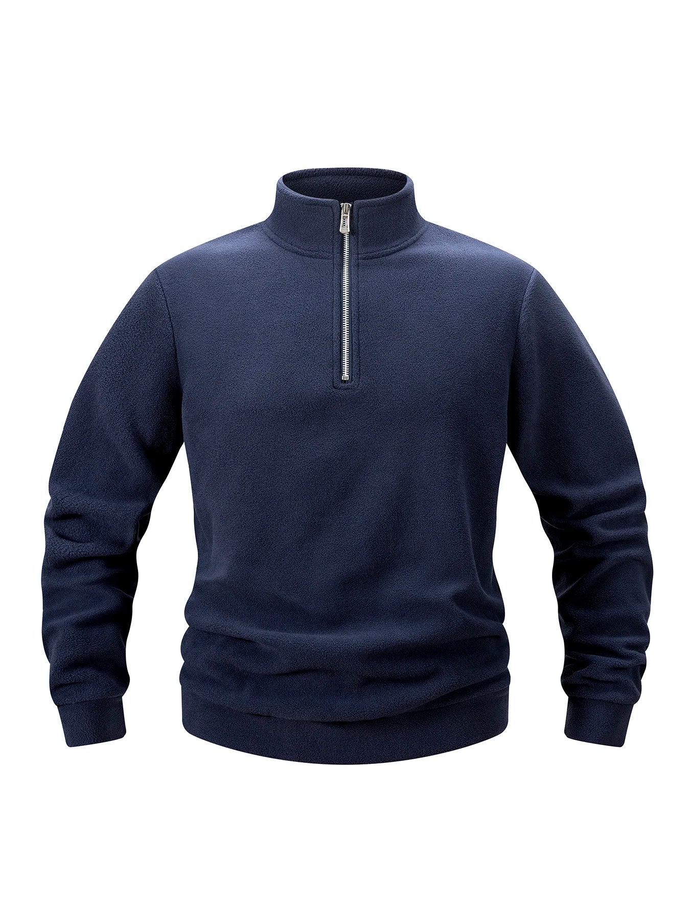 Men's Quarter-Zip Fleece Sweatshirt – Stand Collar Pullover