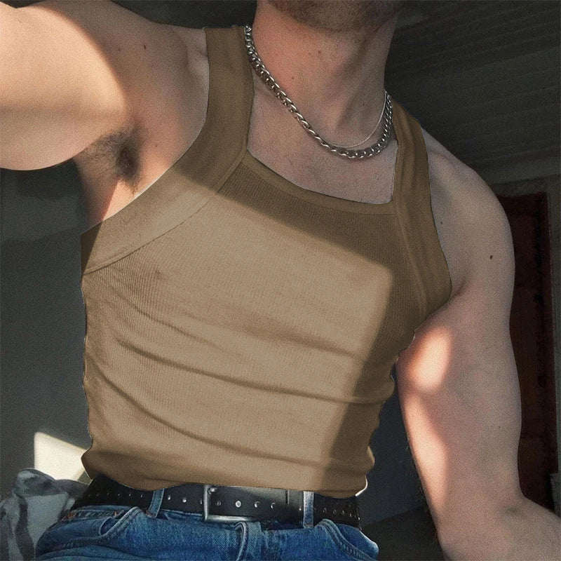 Men's Solid Sleeveless Tank Top – Gym to Street, S–5XL