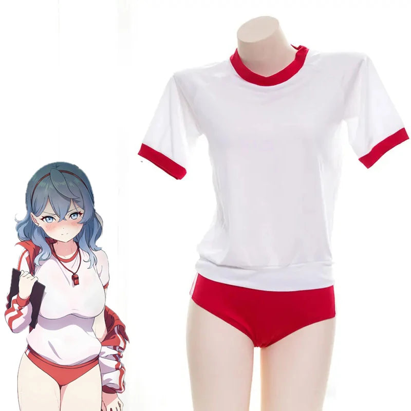 Japanese Anime Gymnastics Cheerleader Cosplay Costume