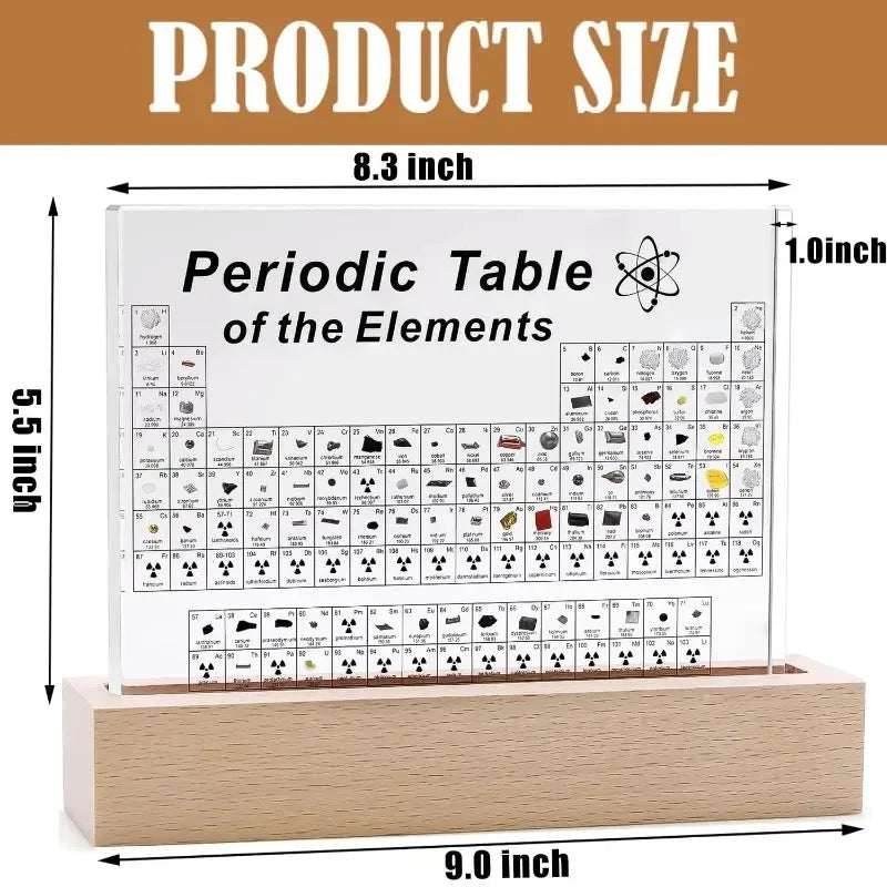 Acrylic Elements Periodic Table Mendeleev Safe Periodic Table Figurine Display Science Ornament Room Decoration Desk Accessories