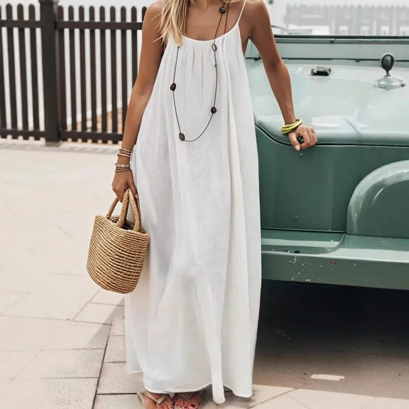 Backless Long Loose Maxi Dress