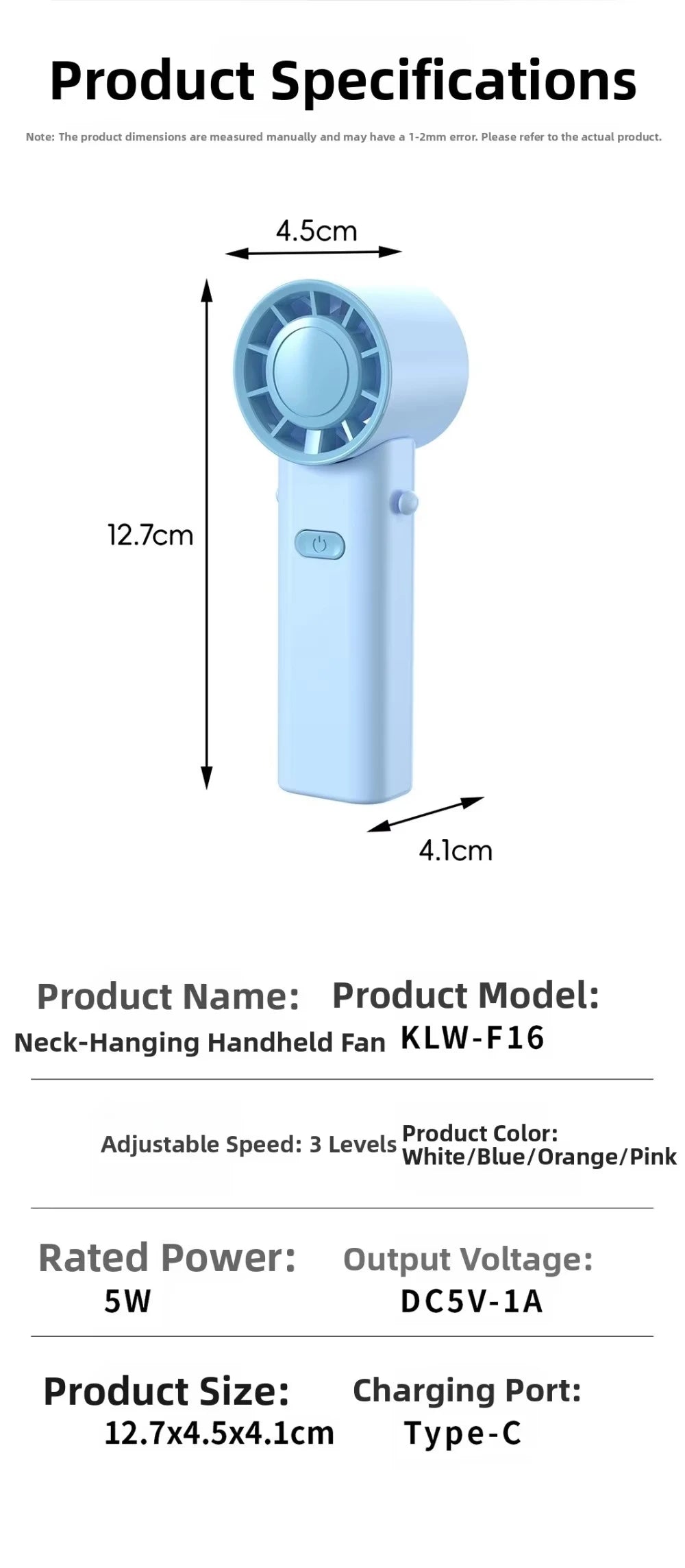Mini Foldable USB Rechargeable Handheld Fan – 4 Colors