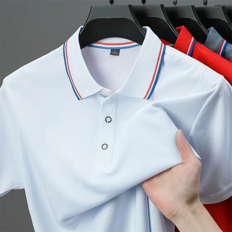 Men's Solid Short-Sleeve Polo Shirt – 9 Colors, S–4XL