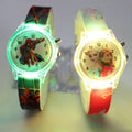 New Princess Elsa Children Watches For Girls Silicone Strap Cartoon Luminous Light Kids Wrist Watch Toys Clock reloj infantil