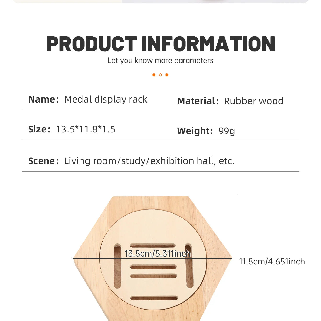 DIY Honeycomb Medal Wall Mounted Display Rack Hexagonal Home Decoration Wooden Medal Storage Rack Convenient and Tidy Hexagonal