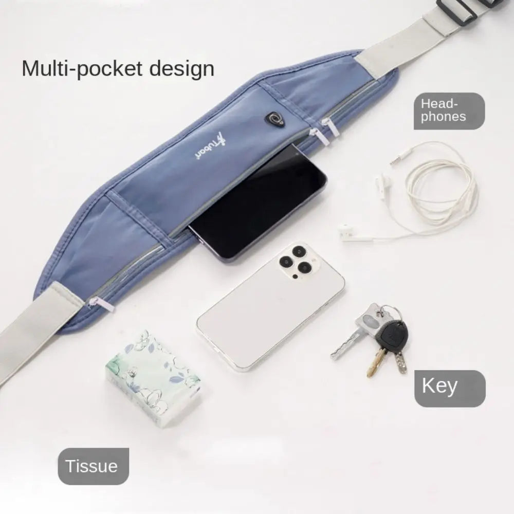 New Casual Hidden Running Waist Bag Waterproof Belt Waist Pack Sports Belt Pouch Gym Bags Lightweight Mobile Phone Bag