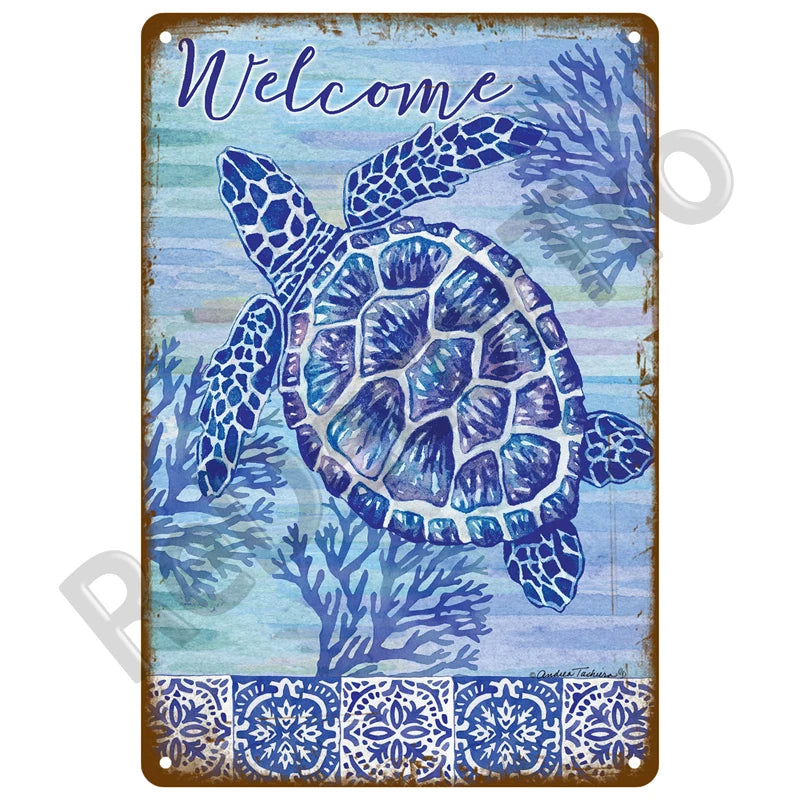 Metal Beach Bar Surf Club Tin Sign – Summer Wall Art