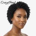 Short Pixie Cut Dreadlocks Wigs Natural Color Afro Twists Dreadlocks Lace Frontal Wig Faux Locs Braided Hair Replacement Wigs