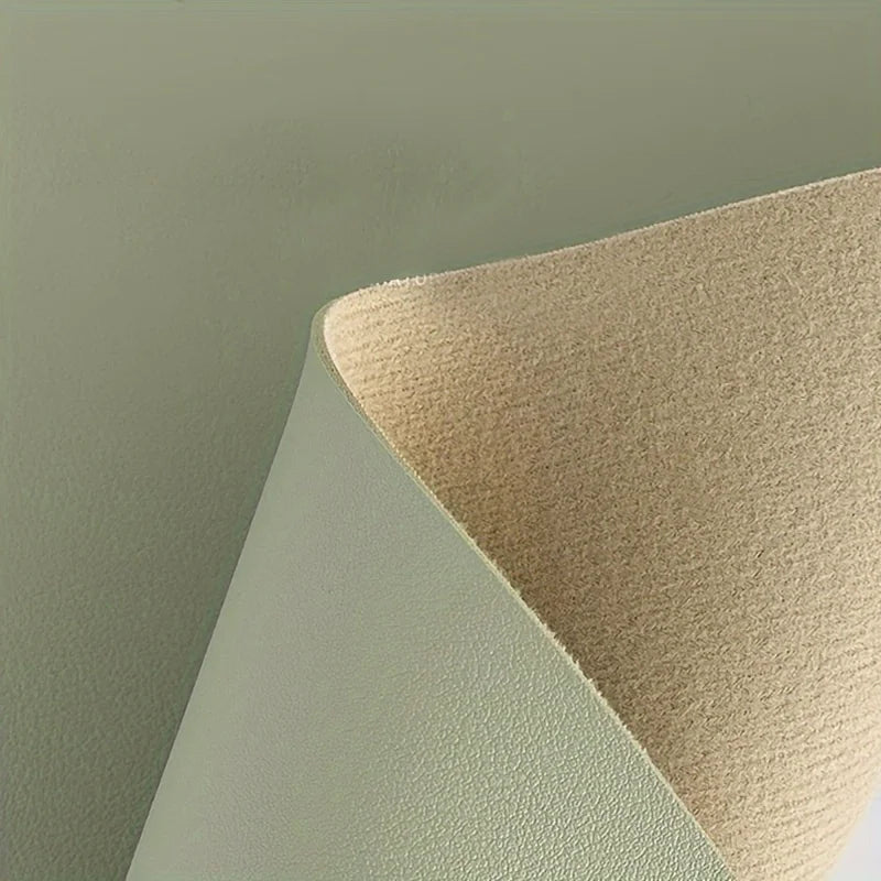 1 piece large size waterproof faux leather table mat - non-slip, solid color office mousepad and keyboard protection mat