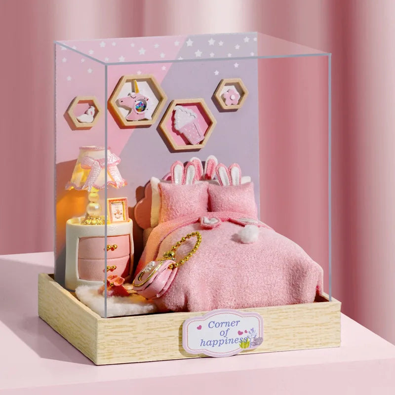 Miniature 3D Wooden Puzzle Dollhouse – 18 Designs