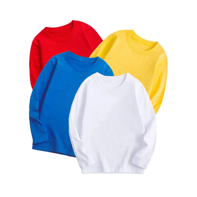 Kids' Cotton Long-Sleeve Tee – Unisex Everyday Essential