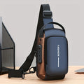 Stylish Men's Sling Bag - Durable Oxford Fabric, Crossbody Chest Pack with Phone Pocket, Zip Closure for Daily Commute