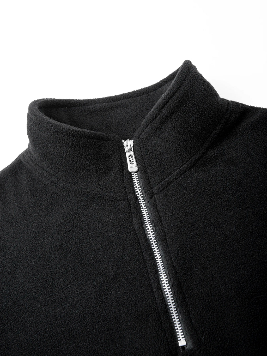 Men's Quarter-Zip Fleece Sweatshirt – Stand Collar Pullover