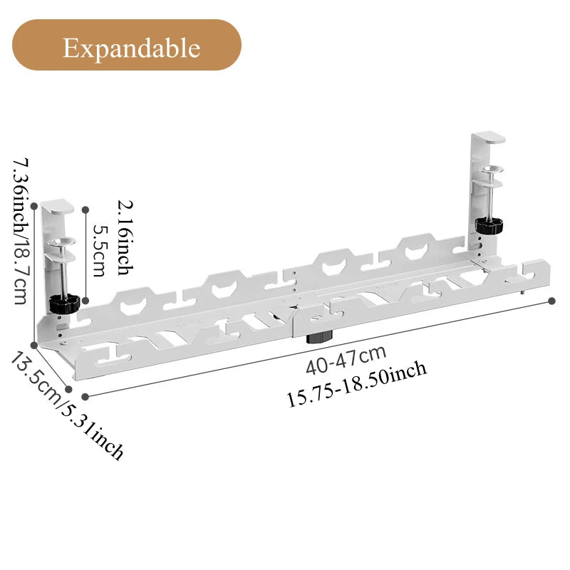 Telescopic Under-Desk Cable Tray