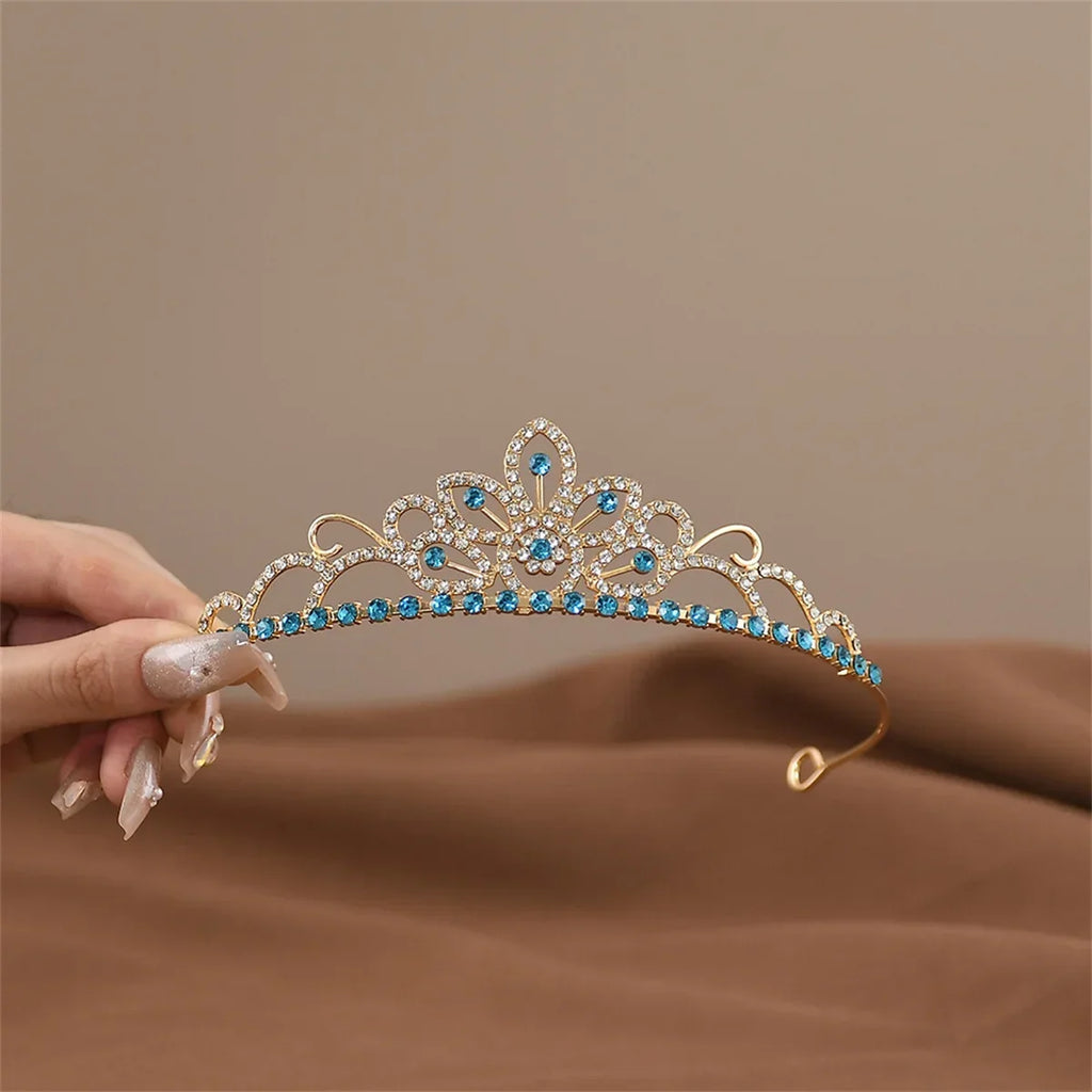 Mini Crowns Hair Comb Crystal Bridal Tiaras For Girls Rhinestone Pearl Wedding Birthday Party Children's Hair Accessories