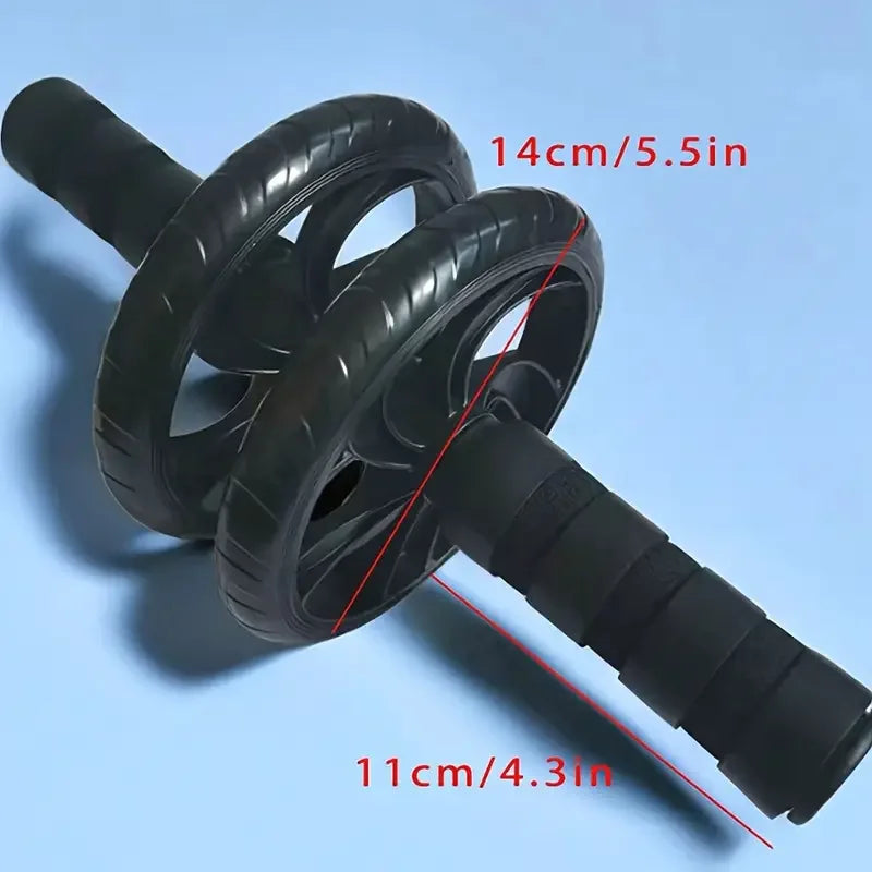 Silent Dual-Wheel Abdominal Roller - Made of Pvc and Stainless Steel, Suitable for Core Strength Training and Fitness Enthusiasts, Abdominal Muscle Roller, Exercise Equipment