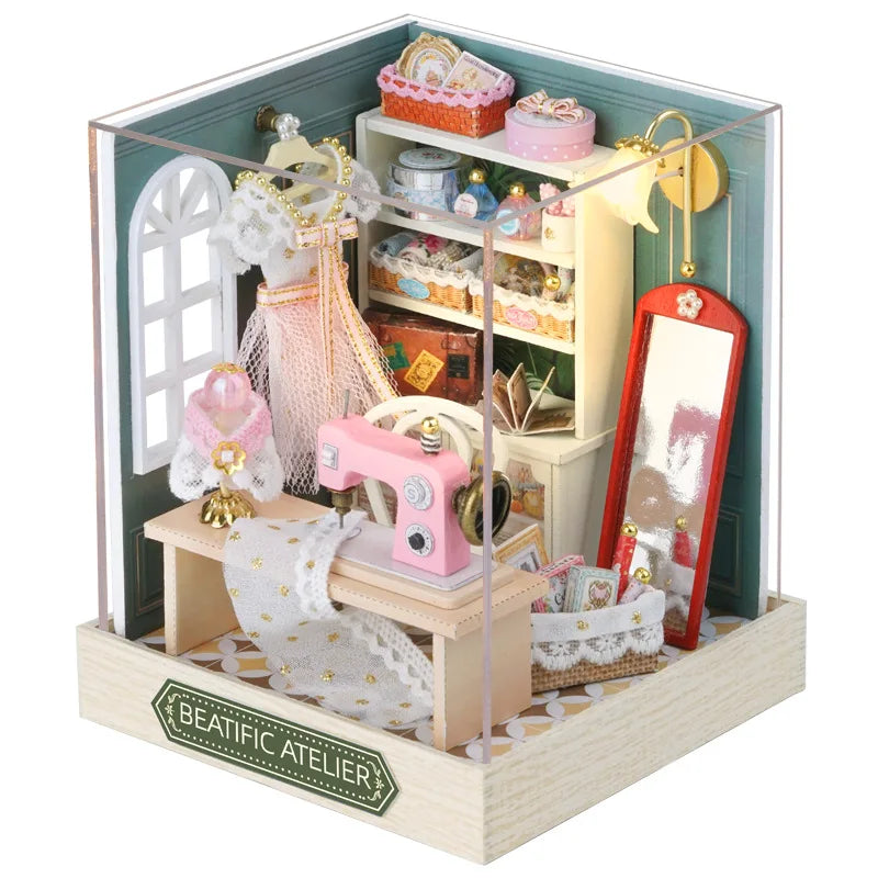 Miniature 3D Wooden Puzzle Dollhouse – 18 Designs