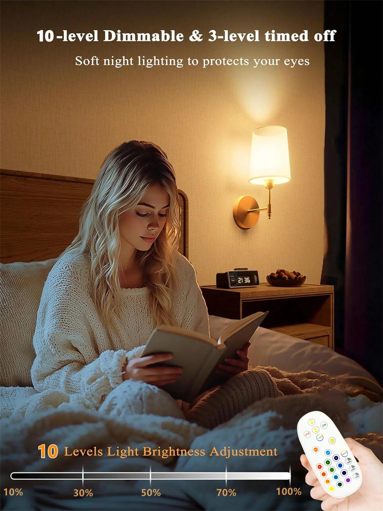 Battery-Operated Wireless Wall Sconce | 15 RGB Colors