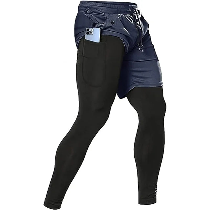 Men's 2-in-1 Sport Training Pants – Gym & Jogging Trousers
