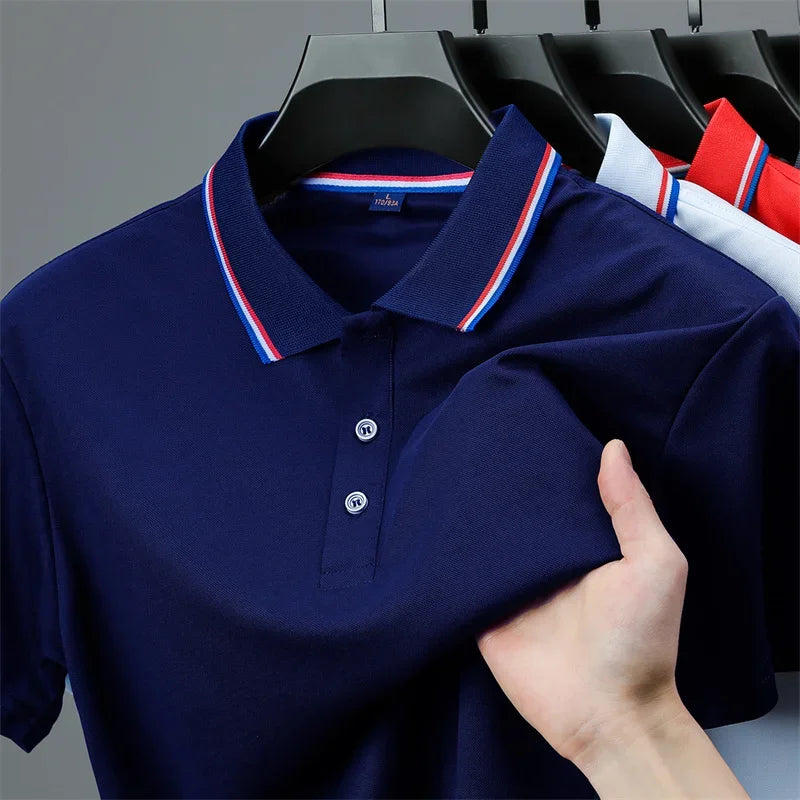 Men's Solid Short-Sleeve Polo Shirt – 9 Colors, S–4XL