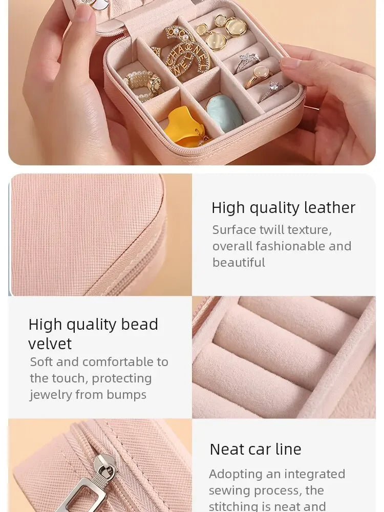 Portable Palm Jewelry Box – Ring & Earring Travel Case