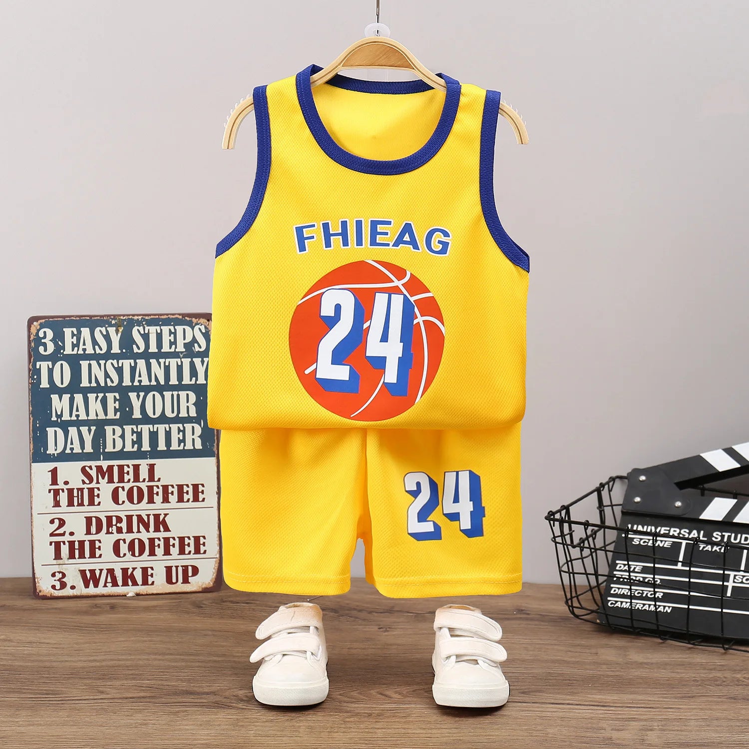 Boys Summer Sport Vest & Shorts Set — Quick-Dry Basketball Tracksuit