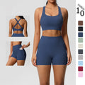 Pocketed Yoga Set – Sleeveless Top & Slim Ankle Leggings