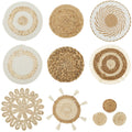 11-Piece Woven Rattan Wall Basket Decor Set