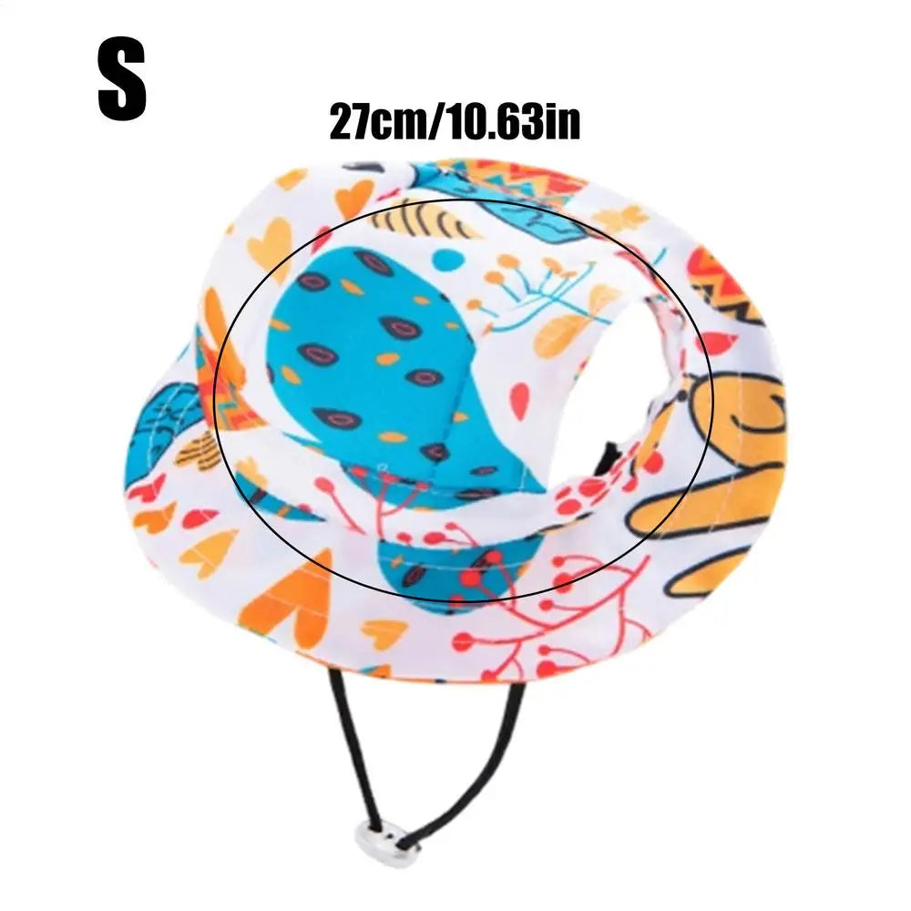 Adjustable Pet Sun Hat – UV Protection Fisherman Hat for Cats & Dogs