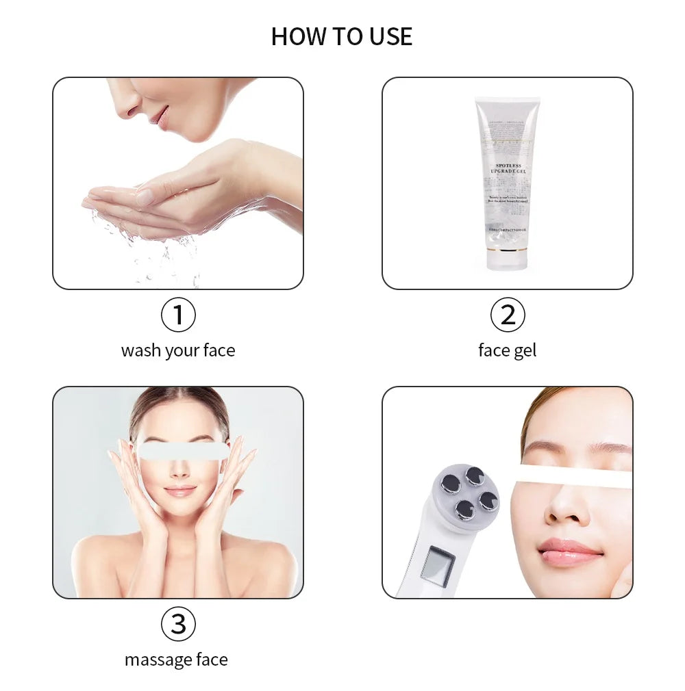 EMS Microcurrent Face Lifting Machine – LED Phototherapy, 6 Modes