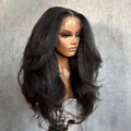 40 42 Inch Kinky Straight Lace Front Human Hair Wigs With Baby Hair Remy Glueless Wig Yaki Straight 13x4 HD Lace Frontal Wigs