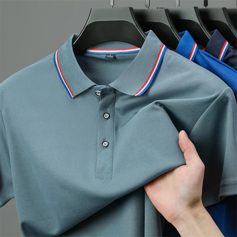 Men's Solid Short-Sleeve Polo Shirt – 9 Colors, S–4XL