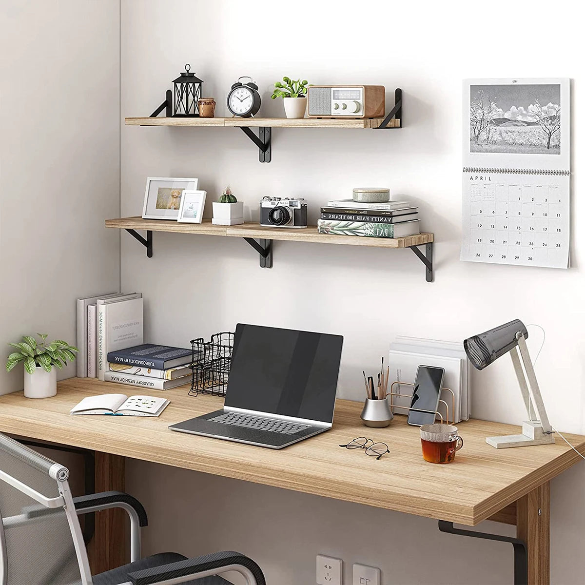 Floating Wood Wall Shelves – Mounted Display & Storage