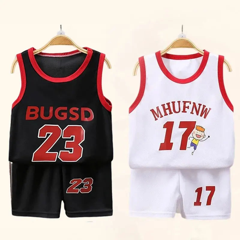Boys Summer Sport Vest & Shorts Set — Quick-Dry Basketball Tracksuit