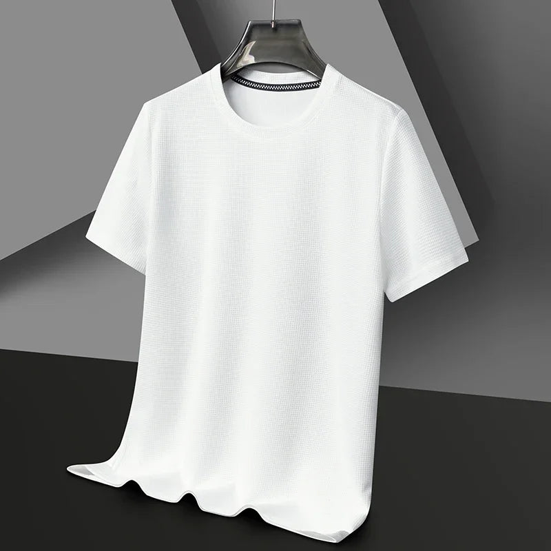 Men's Waffle Knit Short-Sleeve Tee – 7 Colors, S–4XL
