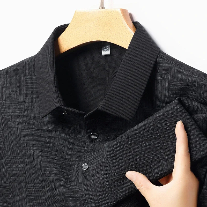 Men's Printed Business Casual Polo Shirt – 5 Colors, S–4XL
